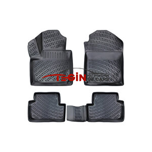Ford Connect Cepli Siyah 3d Havuzlu Paspas + Siyah Bagaj Havuzu 2002