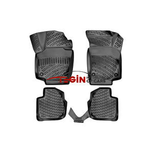 Seat Toledo Sedan 2013-2019 Siyah 3d Havuzlu Paspas + Siyah Bagaj Havuzu