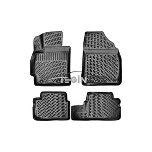 Toyota Auris 2007-2012 Siyah 3d Havuzlu Paspas + Siyah Bagaj Havuzu