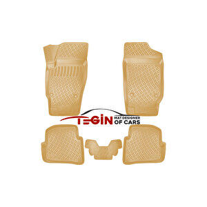 Skoda Fabia Sedan 1999-2007 Bej 3d Havuzlu Paspas + Siyah Bagaj Havuzu