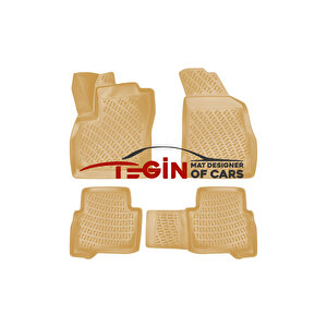 Fiat Fiorino Plastik Zemin Bej 3d Havuzlu Paspas + Siyah Bagaj Havuzu 2012