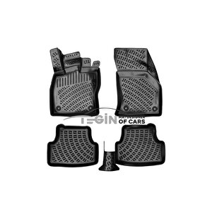 Volkswagen Golf 7 Alt Bagaj 2013 -2020 Siyah 3d Havuzlu Paspas + Siyah Bagaj Havuzu