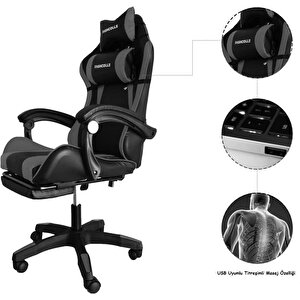 Fashcolle Dynamic Grey Masajlı Oyuncu Koltuğu