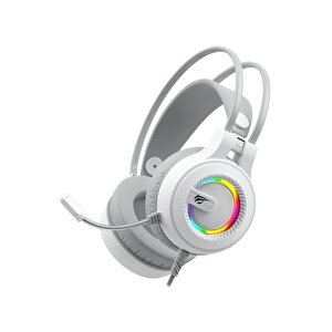 Gamenote H2040d Rgb Aydınlatmalı Mikrofonlu Gaming Oyuncu Kulaklığı - 3.5mm Jack + Usb - Beyaz