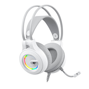 Gamenote H2040d Rgb Aydınlatmalı Mikrofonlu Gaming Oyuncu Kulaklığı - 3.5mm Jack + Usb - Beyaz