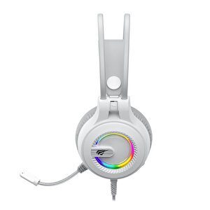 Gamenote H2040d Rgb Aydınlatmalı Mikrofonlu Gaming Oyuncu Kulaklığı - 3.5mm Jack + Usb - Beyaz