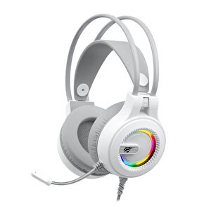 Gamenote H2040d Rgb Aydınlatmalı Mikrofonlu Gaming Oyuncu Kulaklığı - 3.5mm Jack + Usb - Beyaz