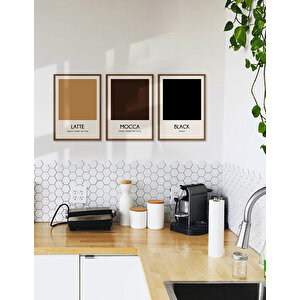 Kahve Çeşitleri Çerçeveli Tablo Set 21x30 Cm