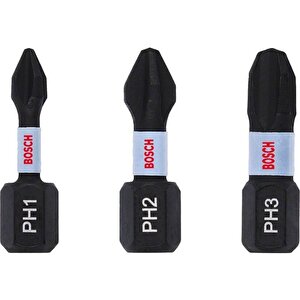 - Impact Control Serisi Vidalama Ucu Ph*25 Mm 3'lü Set (ph1/2/3)