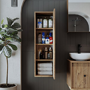 Roomart Banyo Dolabı Mat Mdf 110 X 35 Cm Banyo Boy Dolabı