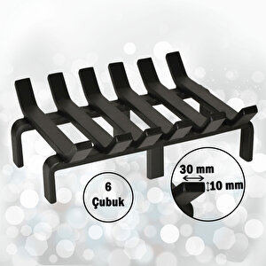 Şömine Izgarası 6 Çubuklu 36 Cm X 32 Cm Ekstra Dar Gözlü Izgara