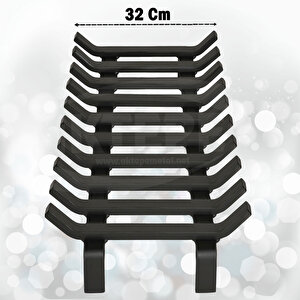 Şömine Izgarası 10 Çubuklu 60 Cm X 32 Cm Ekstra Dar Gözlü Izgara