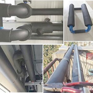 Kauçuk Boru İzolasyonu 1/2" İç Çap 22mm, 13mm Kalınlık, 2mt Boru Kılıfı