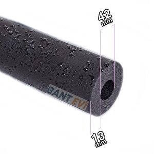 Kauçuk Boru İzolasyonu 1 1/4" İç Çap 42mm, 13mm Kalınlık, 2mt Boru Kılıfı