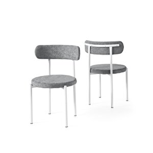 Alfa Metal Mutfak Sandalyesi 2 Li Set Beyaz