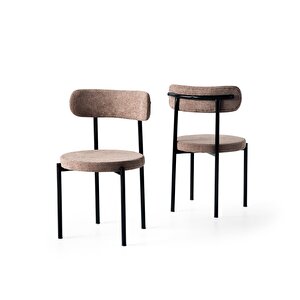 Alfa Metal Mutfak Sandalyesi 2 Li Set Kahve