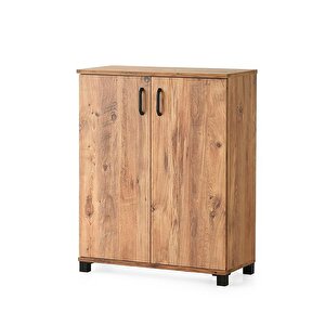 Ekonomik 2 Kapaklı Ayakkabılık 71x35x89cm Demonte Ceviz