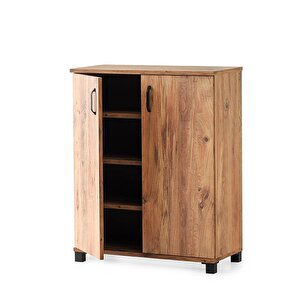Ekonomik 2 Kapaklı Ayakkabılık 71x35x89cm Demonte Ceviz