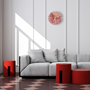 Jumeax Derry Red Traverten Duvar Saati