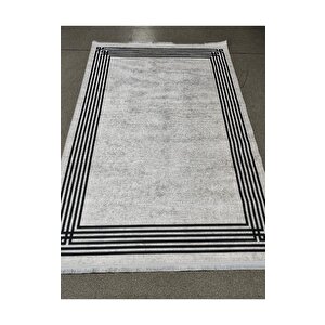 Halıcı Mustafa Mdl-888 Gri Deri Taban Dijital Baskı Halı Salon Oturma Odası Halısı 180x250 cm