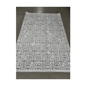 Halıcı Mustafa Mdl-905 Gri Deri Taban Dijital Baskı Halı Salon Oturma Odası Halısı 200x290 cm