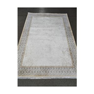 Halıcı Mustafa Mdl-503 Krem Deri Taban Dijital Baskı Halı Salon Oturma Odası Halısı 160x230 cm