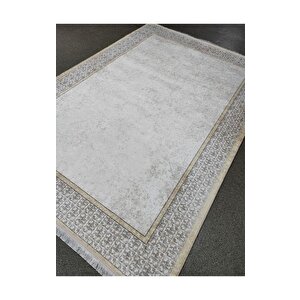 Halıcı Mustafa Mdl-503 Krem Deri Taban Dijital Baskı Halı Salon Oturma Odası Halısı 200x290 cm