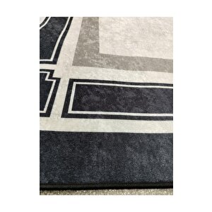 Halıcı Mustafa Mdl-801 Gri Deri Taban Dijital Baskı Halı Salon Oturma Odası Halısı 180x250 cm