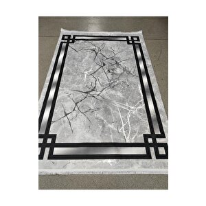 Halıcı Mustafa Mdl-325 Gri Deri Taban Dijital Baskı Halı Salon Oturma Odası Halısı