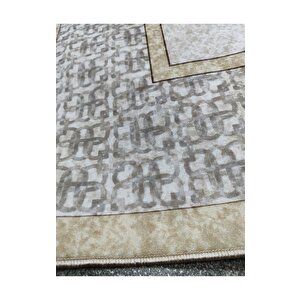 Halıcı Mustafa Mdl-503 Krem Deri Taban Dijital Baskı Halı Salon Oturma Odası Halısı