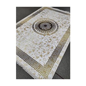 Halıcı Mustafa Mdl-904 Gold Deri Taban Dijital Baskı Halı Salon Oturma Odası Halısı 180x250 cm
