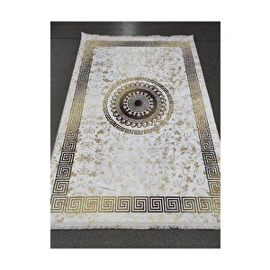 Halıcı Mustafa Mdl-904 Gold Deri Taban Dijital Baskı Halı Salon Oturma Odası Halısı 180x250 cm