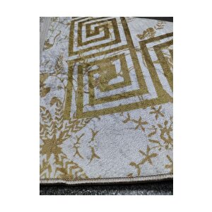 Halıcı Mustafa Mdl-904 Gold Deri Taban Dijital Baskı Halı Salon Oturma Odası Halısı 180x250 cm