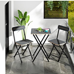 Bahçe Masa Sandalye Bistro Takım Füme 1394
