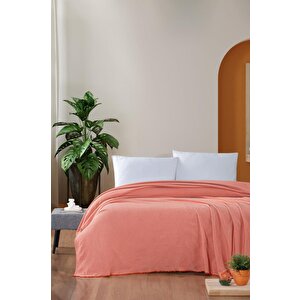 Macar Çift Kişilik Pike Pamuklu Yatak Örtüsü 220x230 Orange
