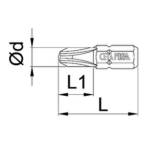 Ceta Form Ph1 X 25 Mm Yıldız Bits Uç Cb/251