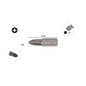 Ph2 X 25 Mm Yıldız Bits Uç Cb/252
