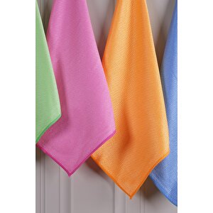 Clean | Microfiber 40x40 Cm 10'lu Baklava Desen Cam Temizlik Bezi
