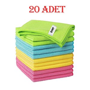 Terry | Microfiber 20'li Süper Emici Kurulama Bezi, Temizlik Bezi