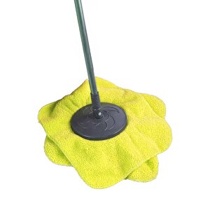 Turn | Welsoft Dönerli Mop Yedek Başlıklı Papas Mop Sarı 35x35