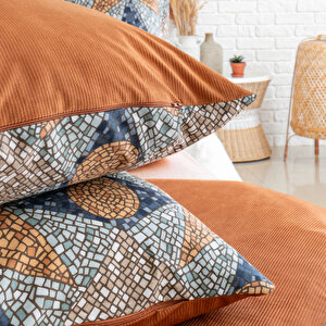 Schafer Home Premium Comfort Çift Kişilik Nevresim Takımı 6 Parça-kiremit