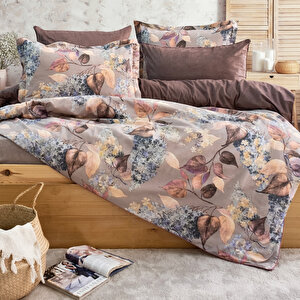 Home Premium Comfort Çift Kişilik Nevresim Takımı 6 Parça-mor