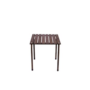 Ahşap Katlanır Masa Sandalye Seti Antrasit Iskelet Kırmızı Kılıf -50x50x50 Masa