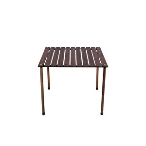 Ahşap Katlanır Masa Sandalye Seti Antrasit Iskelet Yeşil Kılıf -70x70x55 Masa