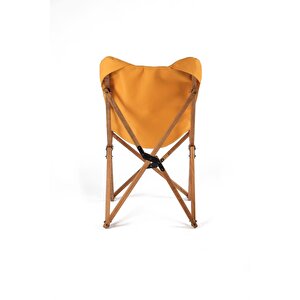 Ahşap Katlanır Masa Sandalye Seti Kahverengi Iskelet Hardal Kılıf -70x70x55 Masa