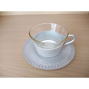 Kahve  Fincanı Set Gumus Sımlı Şık Desen , Cam Bardak Alüminyum