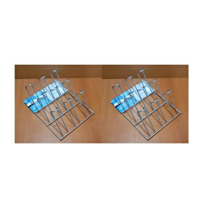 Bardak Düzenleyici Askı Ve Kurutmalık 2 Adet Bulasıklık  Duvar Monte 19x12x24cm