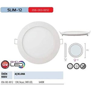 Horoz Slim-12 12w Led Panel Sıva Altı Beyaz Işık