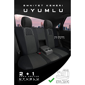 Ari Serisi Siyah Beyaz Modüler Oto Koltuk Kılıfı Seti - Uyum Ve Dayanıklılık