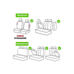Ari Serisi Siyah Modüler Oto Koltuk Kılıfı Seti - Evrensel Uyum Ve Dayanıklılık